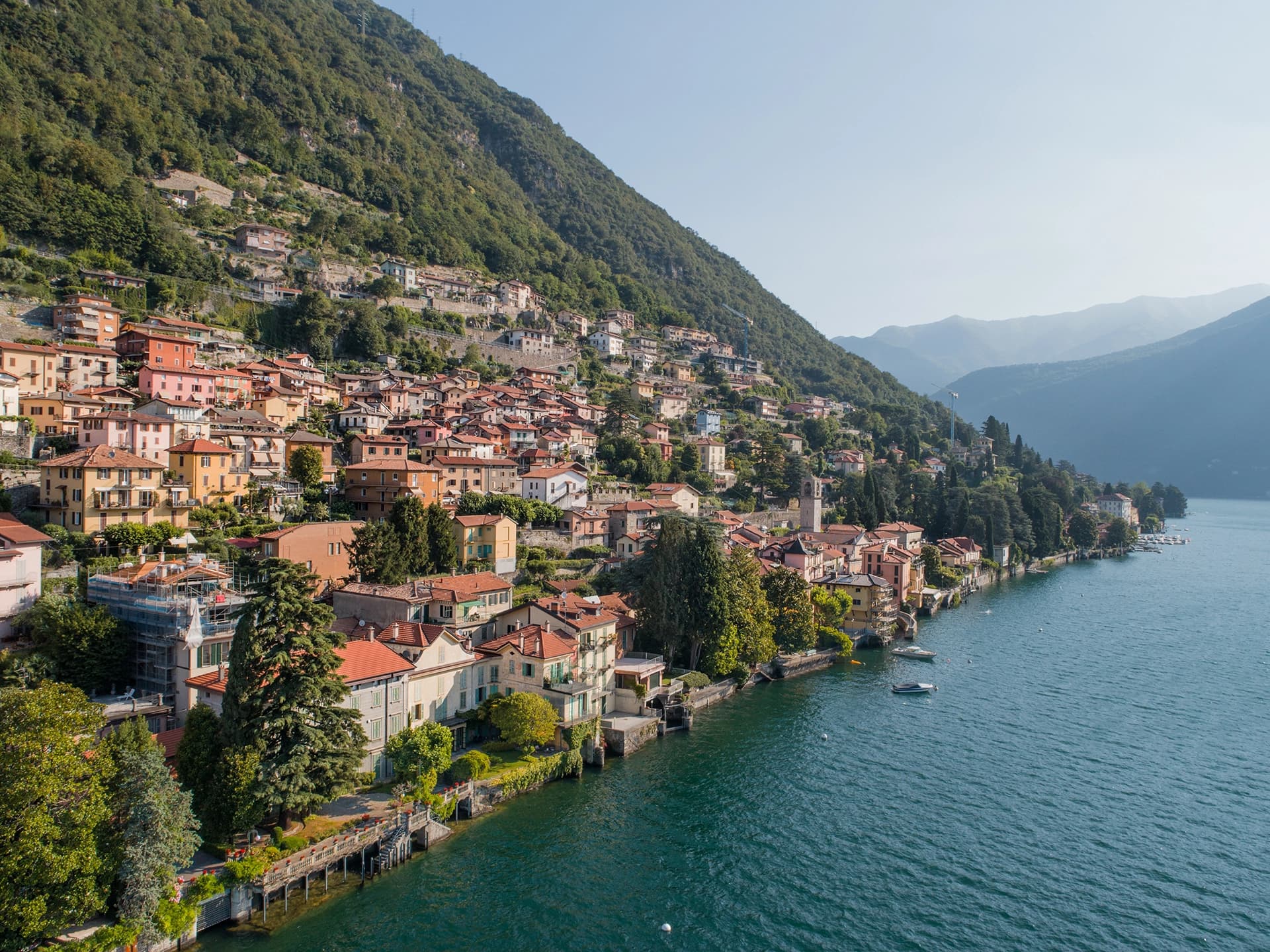Lake Como protected lakefront landscape