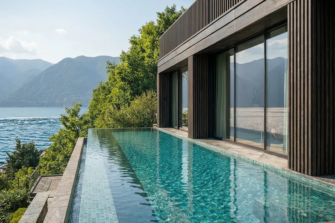 Modern Villa on Como Lake, Pognana Lario, Italia — esterni (4)